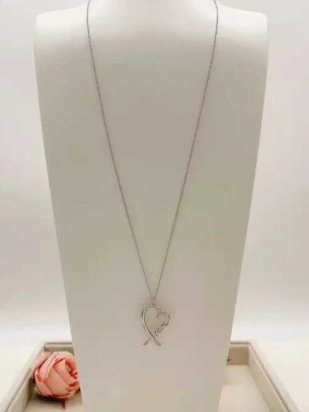 Tiffany & Co. Silver Heart Letter Necklace